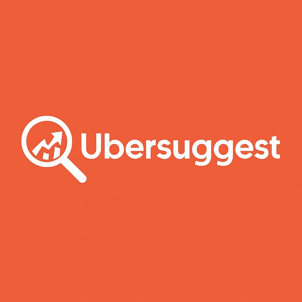 Ubersuggest sample image logo with orange background