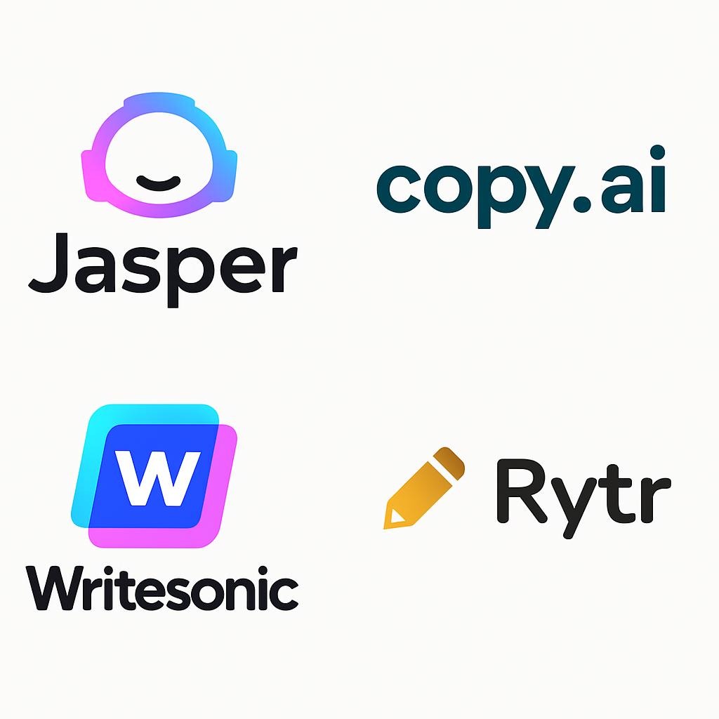 Jasper logo copy ai logo writesonic,Rtyr