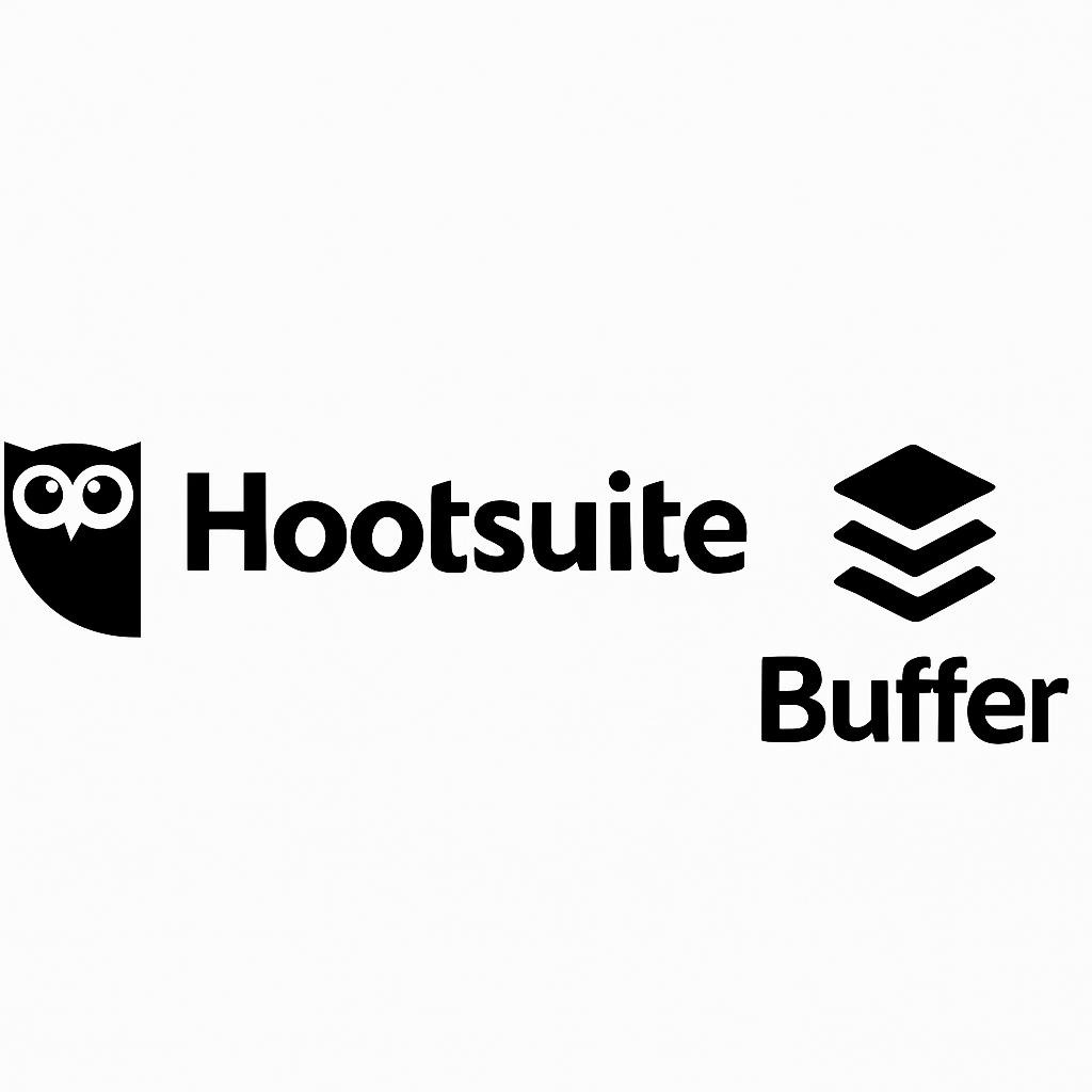 Hootsuite,buffer logos